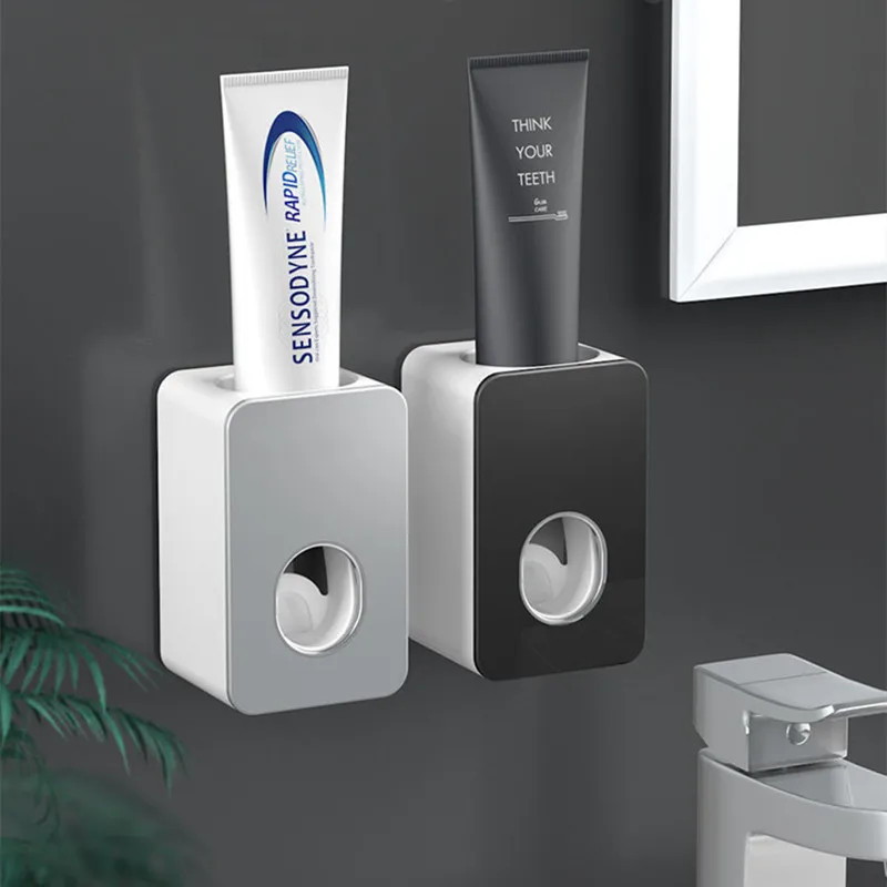 Toothpaste Dispenser Toothbrush Squeezer Holder Rack Wall-Mounted Automatic Household Bathroom Accessories