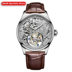 Aesop 7013 Tourbillon Men's Watch,The Stainless Steel Case, Sapphire Crystal And Leather Strap Are Of Extraordinary Quality