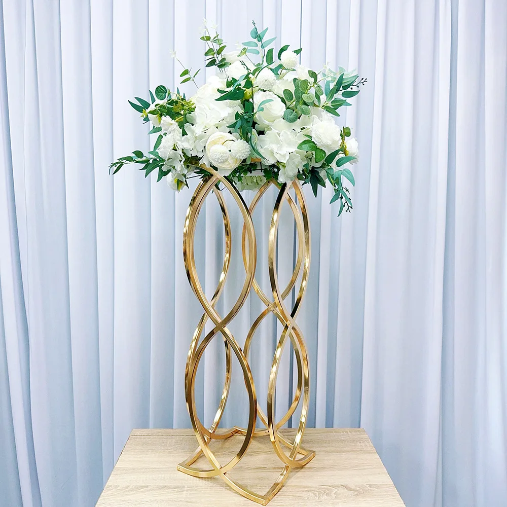 Neu eingetroffen: Hochzeits-Willkommens-Desserttisch, florale Dekorationen für den Gang, Hintergrund-Arrangement, hohler Blumenständer für die Bühnenparty – Detail 6