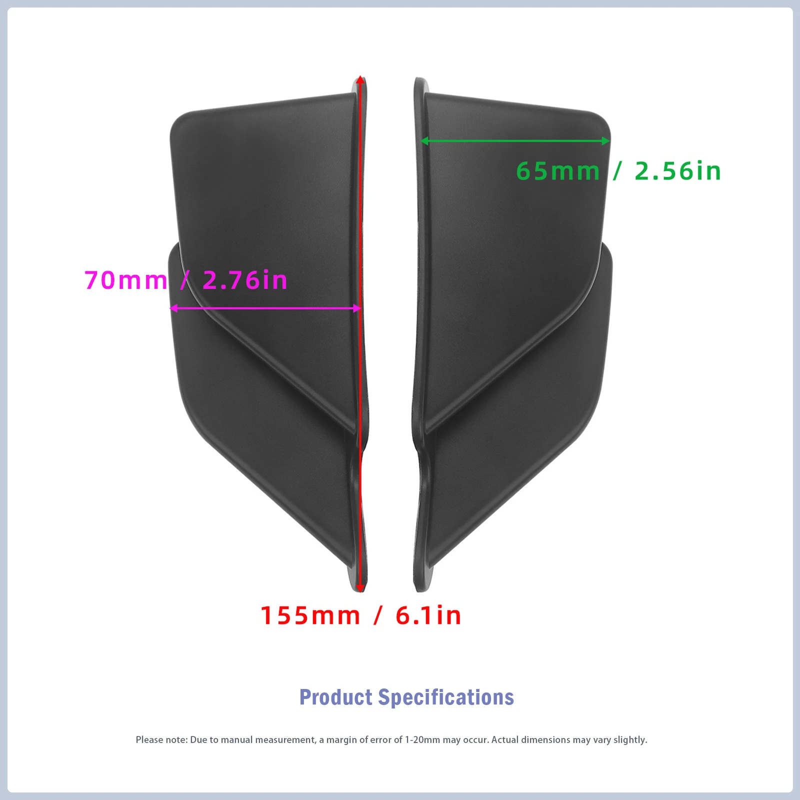 Motorcycle Universal Aerodynamic Rear Cover Wind Wing Kit Fixed Winglet For CFMOTO Yamaha Kawasaki Honda Suzuki BMW