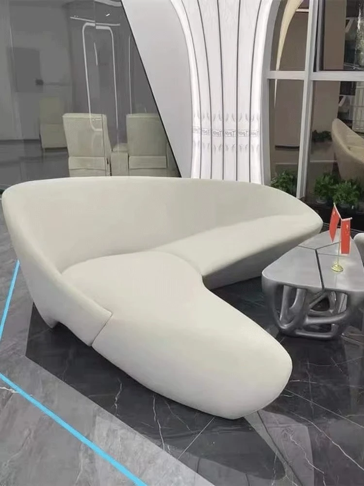 

qwHigh Quality Design Home Furniture Leather Couch Moon Shape Sofa for Living Room Furniture&