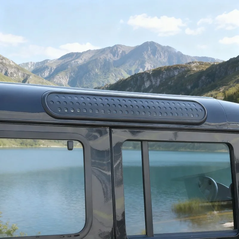 لاند روفر المدافع 110 130 2004-18 سبائك الألومنيوم سقف السيارة الباب الجانب زجاج النافذة لوحة حماية ملصقات اكسسوارات السيارات