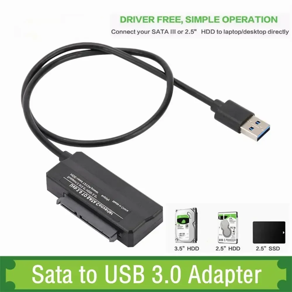 Sata para usb 3.0 cabo adaptador usb para sata 3 suporte de cabo 22 pinos 2.5 3.5 polegadas hdd externo ssd disco rígido conector do computador apto