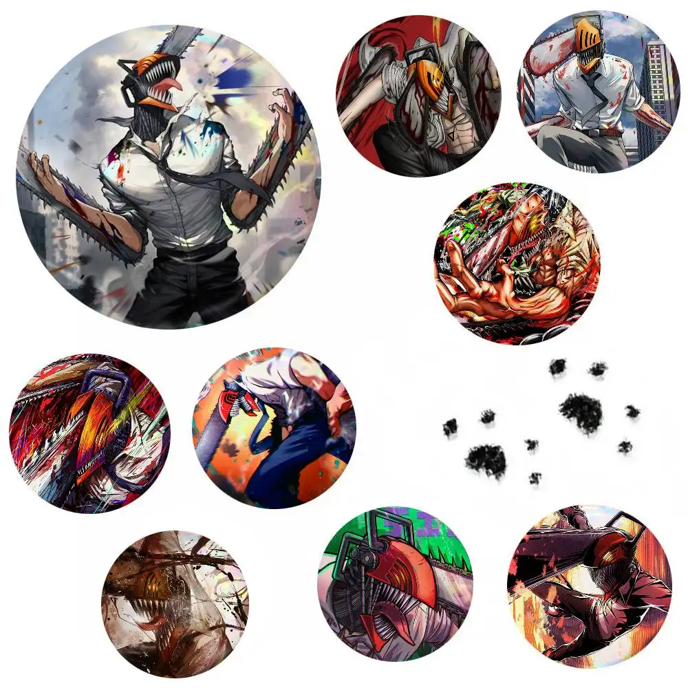 Anime Chainsaw Man Denji Round Badges Can Be Used To Decorate Clothes And Backpack Pins