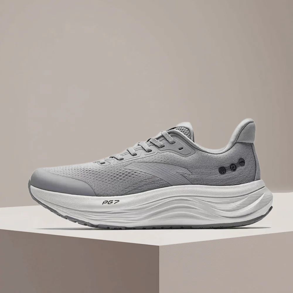 Anta Travel Step PG7 Men's Low-Top Running Shoes: Cushioned, Comfortable, Stylish, and Versatile – Gray/Black 112615546-5