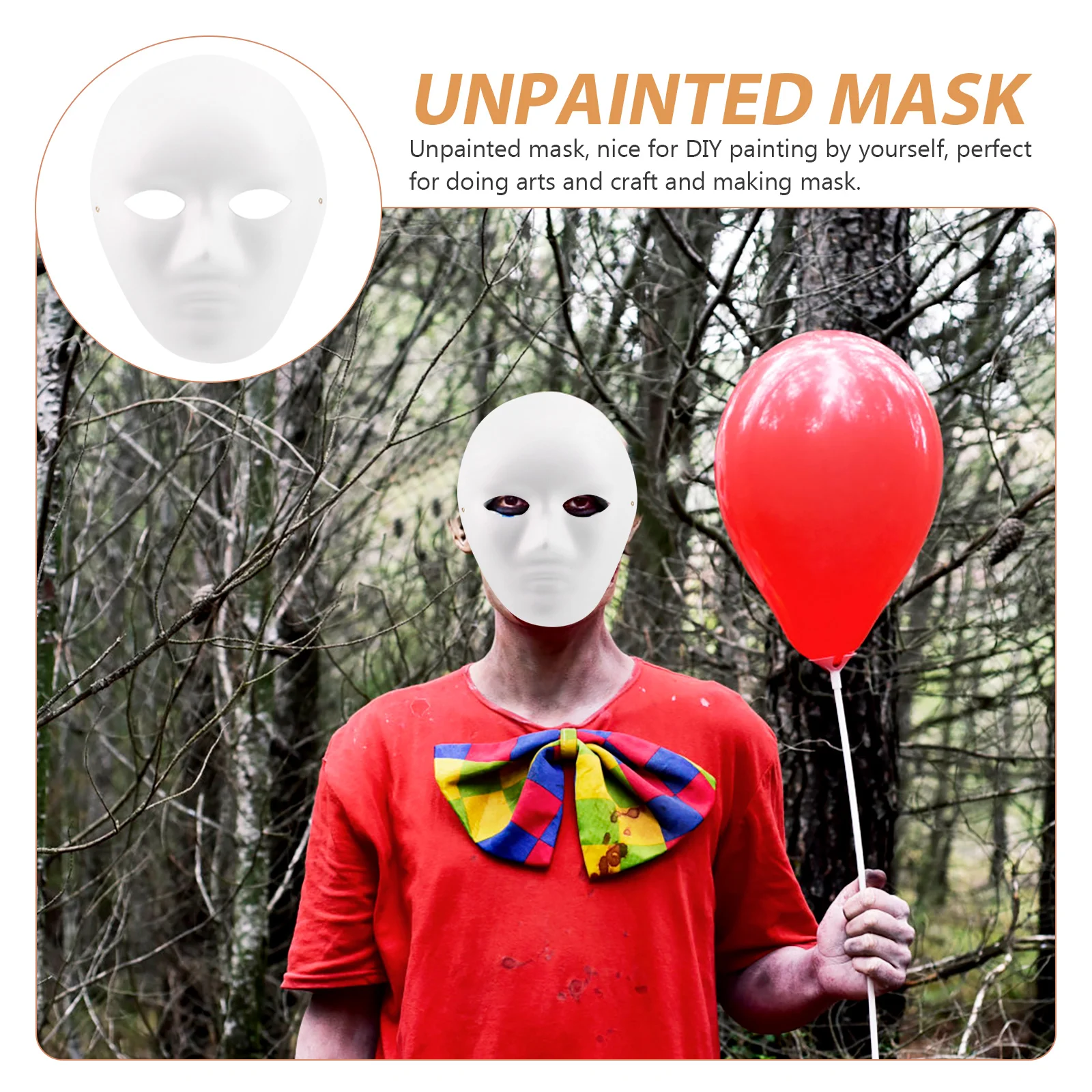 10枚入りペーパーマスク ホワイト フェイシャルブランクマスク フェイスクラフト マスカレード DIY マン用
