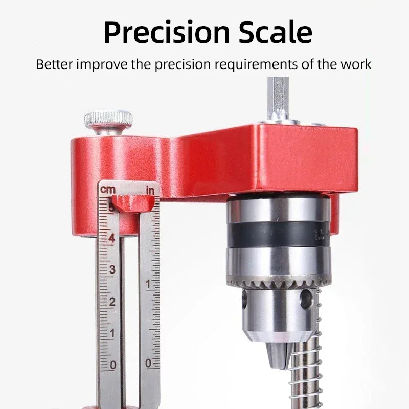 งานไม้ เจาะ Locator อลูมิเนียมเจาะท่องเที่ยว Locator ด้วย Scale ที่แม่นยํา Positioner Dowel Jig Puncher งานไม้