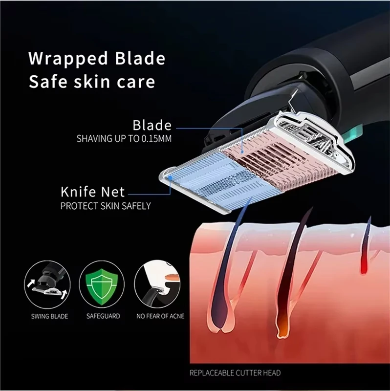 Compact Electric USB Hair Removal Epilator Painless Four-Head Shaver for Women's Thighs Whole Body Household Use view 3