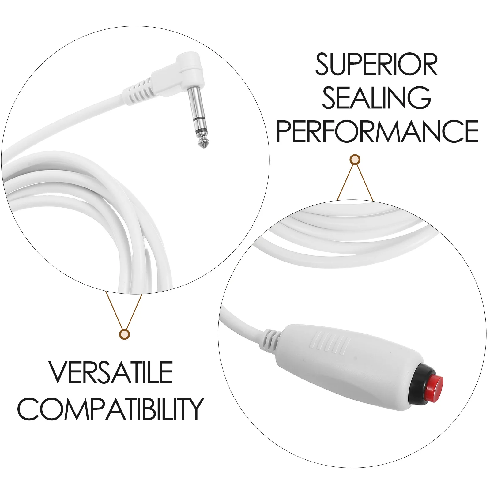 Nurse Call Cord Red Button 6.35Mm Plug Cable With Bed Sheet Clip Momentary Switch Replacement For Hospitals Medical Staff