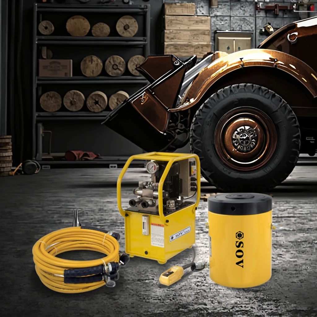 With CLL-1502 150 tons single acting load return steel hydraulic cylinder jack with adjustable lock nut original product