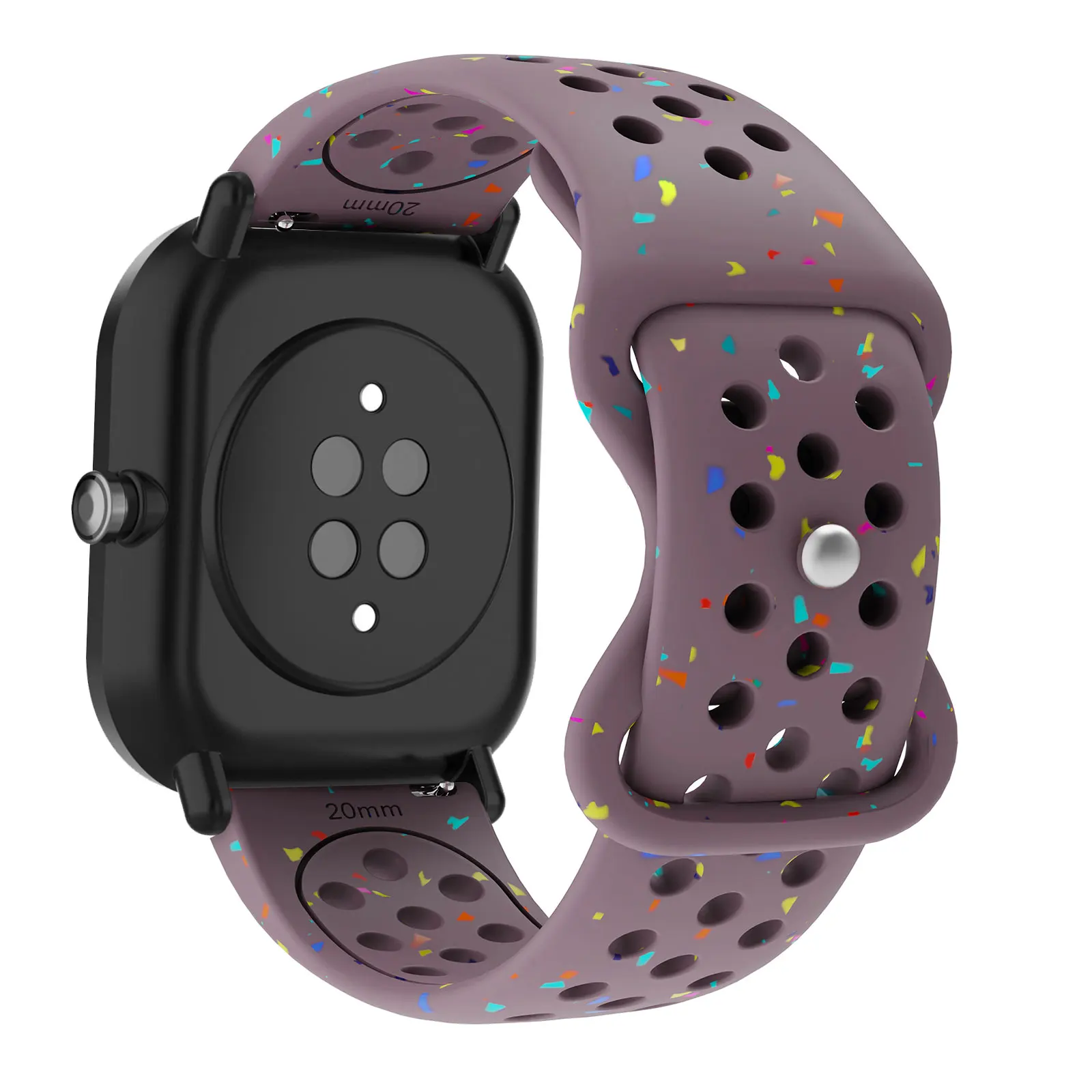 

Silicone Bands for Amazfit GTS 4/GTS 4 Mini/GTS 3/GTS 2/GTS 2 Mini/GTS 2E/GTS Band, Colorful Elastic Silicone Sports Strap