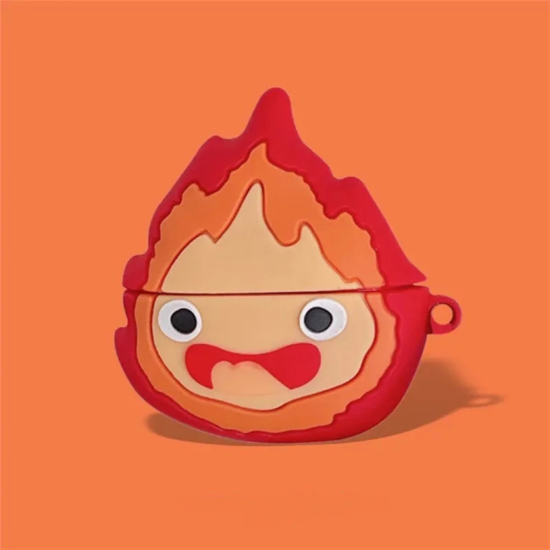 

For Airpods 4 Red Fire Case For Apple Airpods 1 2 3 Pro 2 Earphone Case Cute Wireless Charging Headset Cover Cartoon