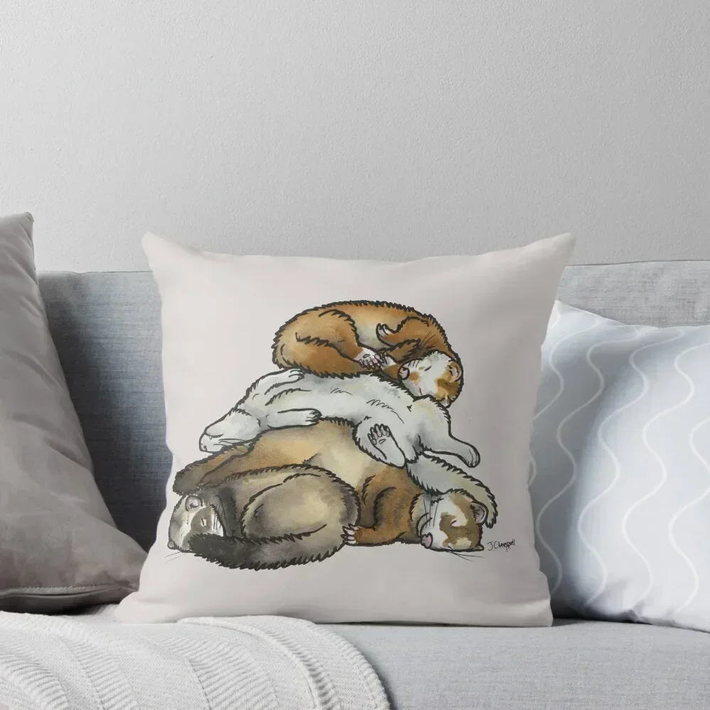 

Sleeping pile of pet ferrets Throw Pillow christmas cushions covers Christmas Covers For Cushions Cushion Cover Set pillow