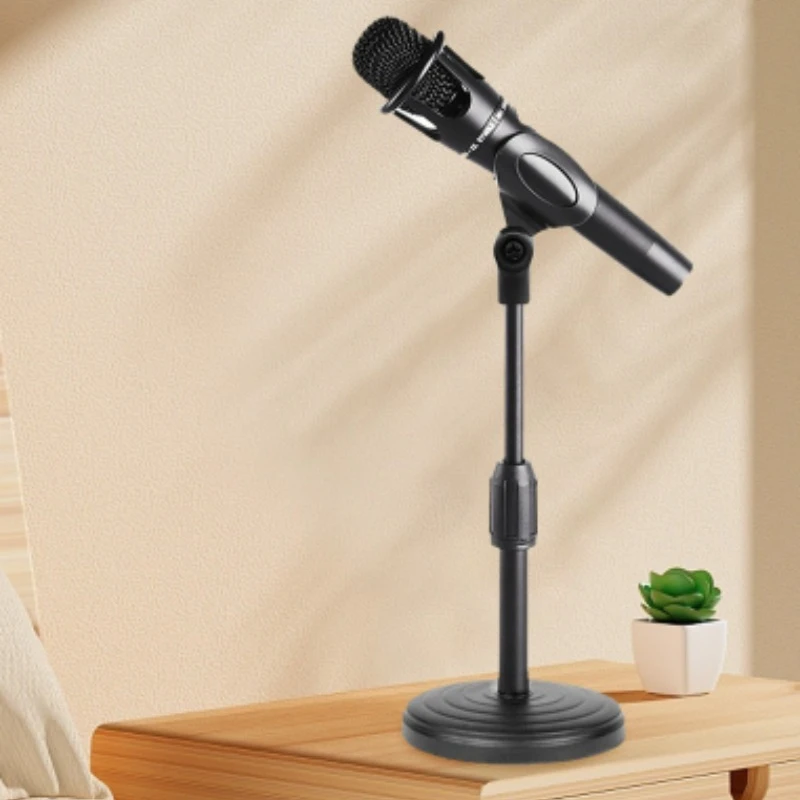 Adjustable Mini Table Stand Universal Microphone Stand Desktop Tripod Portable Mic Clip Holder Bracket Lightweight Bracket