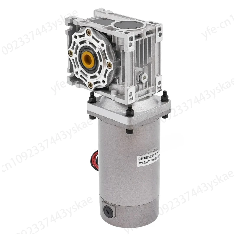 300W DC 24V Worm Gear Motor with Reducer Gearbox Speed Adjustable Electric NLRV Gear Motor Self-Locking 1800RPM