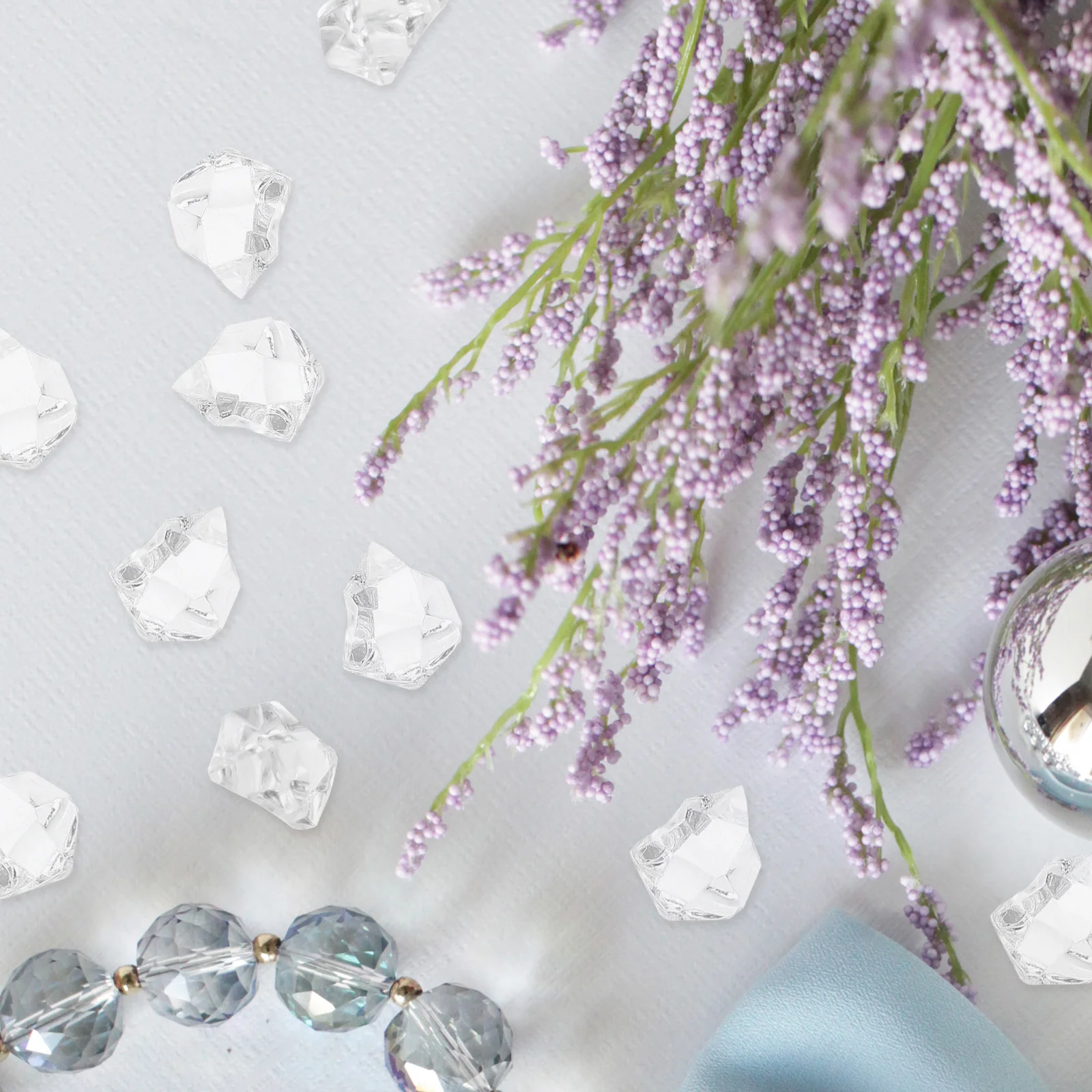 

2 Bags Plastic Crystal Crushed Diy Rocks Party Decor Vase Filler Simulation Cubes For Wedding Table Home Decor Crystal Rocks