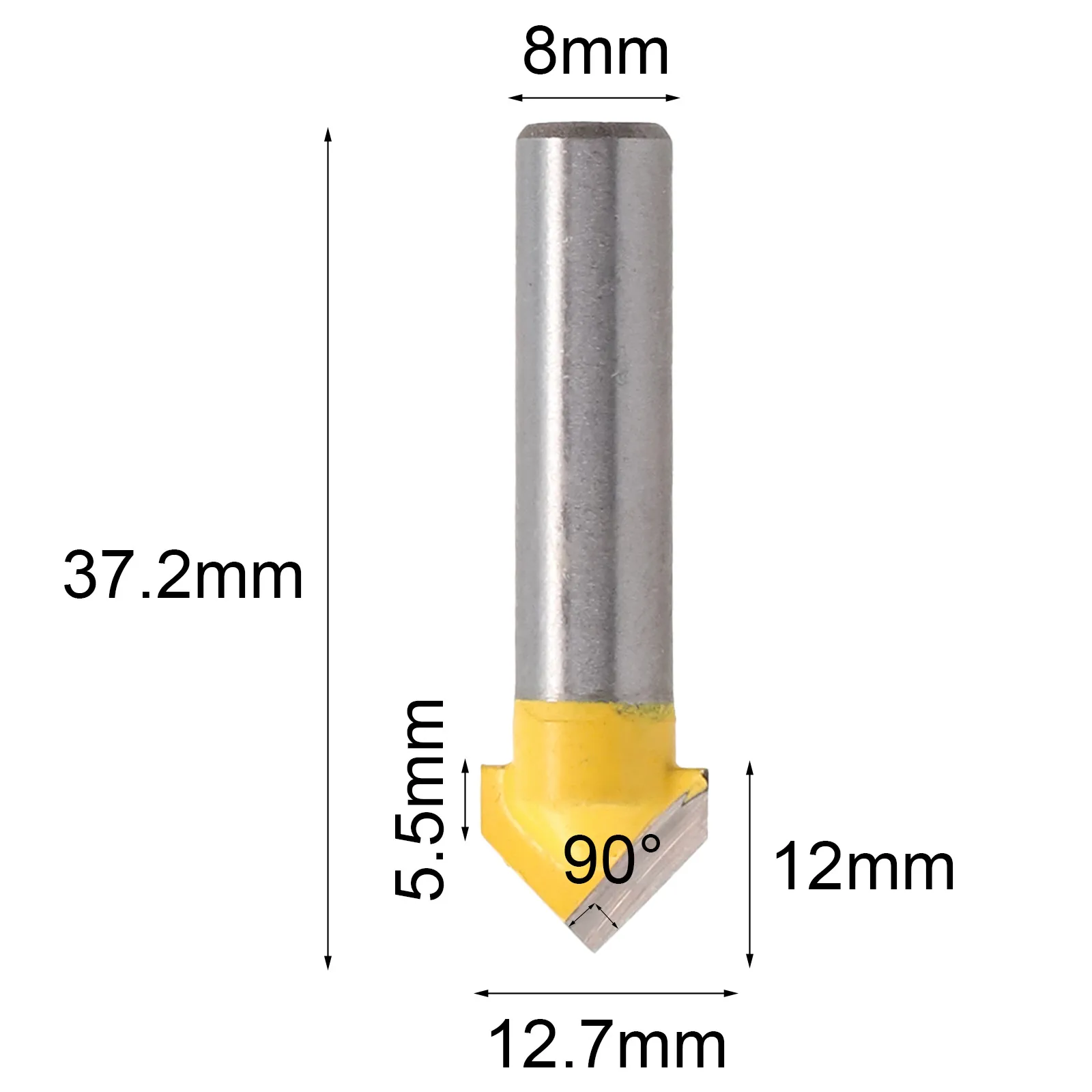 Brand New High Quality Milling Cutter Engraving 90 Degree CNC Engraving Replacement V Type Carbide Double-edged