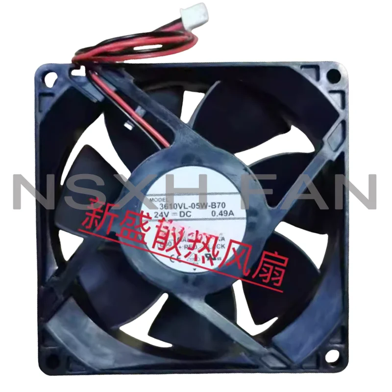 

Brand New 3610VL-05W-B70 24V 0.49A 9025 9CM Inverter Cooling Fan