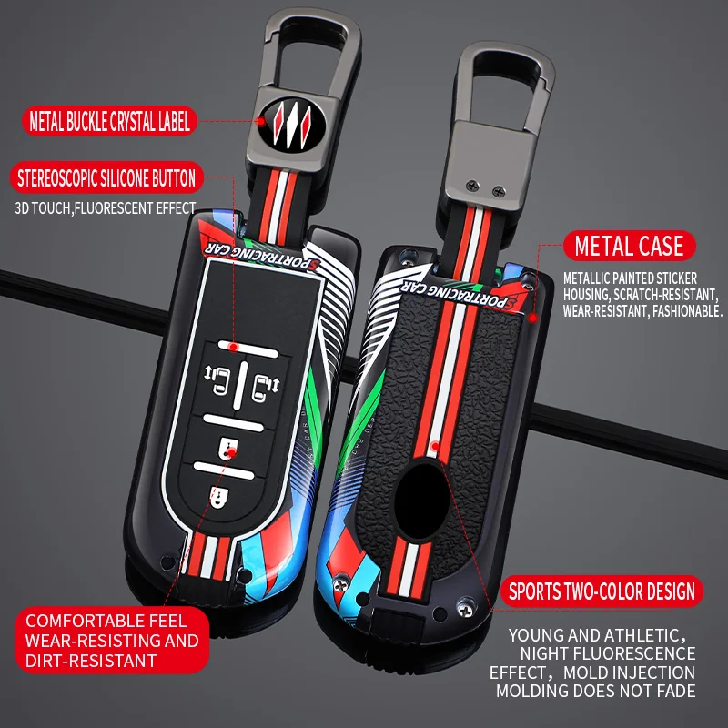 Metal Car Key Cover Fob Case Shell for Toyota ROOMY Tank Passo Roomie for Daihatsu LA600S LA610S LA150S Canvas Tanto Move 2015