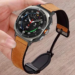 Leather Silicone Bracelet for Samsung Galaxy Watch Ultra 2025 Magnetic Band Sports Strap for Watch ULTRA7 47mm NO Gaps Watchband