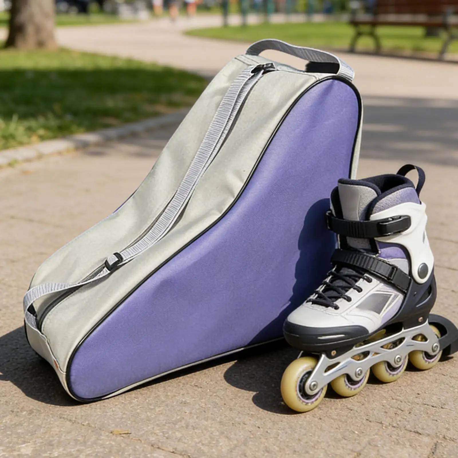 

Сумка для лыжных ботинок, износостойкая, практичная, регулируемая, на плечо, для хранения, фиолетовая, из ткани Оксфорд, для активного отдыха, сноубординга, дома