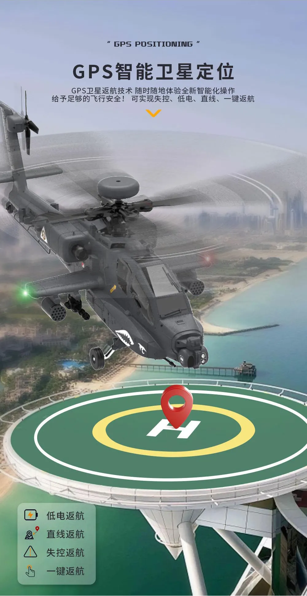 Remote control helicopter simulation aircraft model