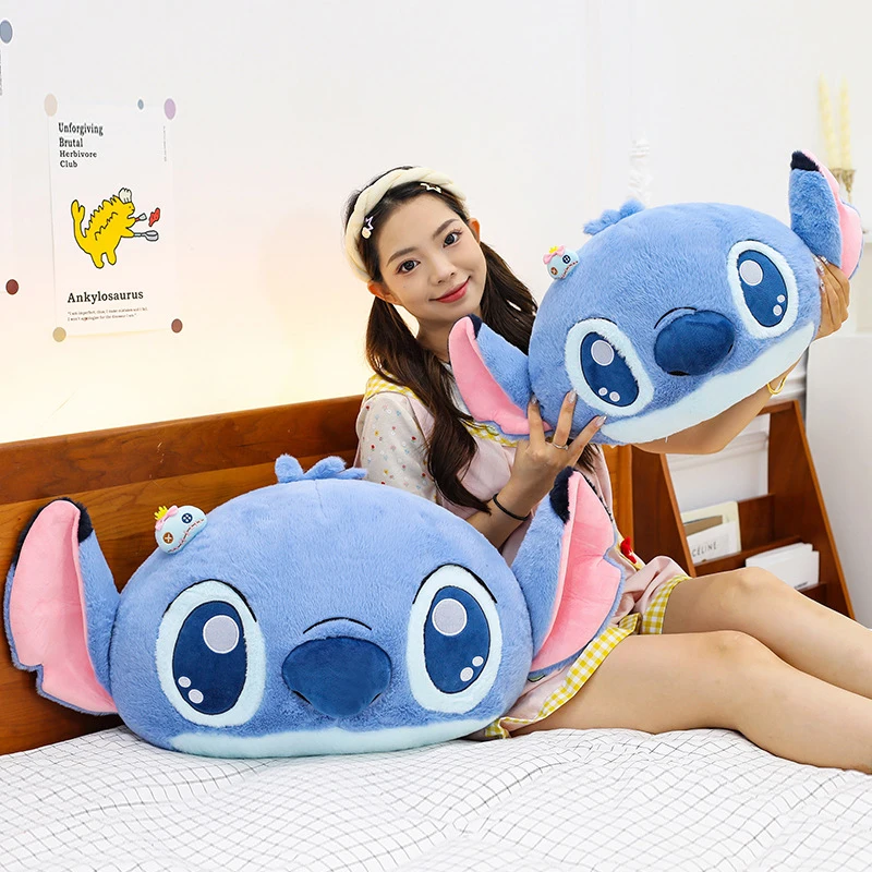 

55-80cm Lilo and Stitch Disney Plush Pillow Toys Anime Cartoon Stuffed Xmas Kawaii Stich Doll Plushie Kids Birthday Toys Gifts