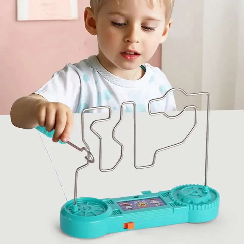 Bambini collisione Shock elettrico giocattolo educazione tocco elettrico labirinto gioco festa divertente gioco esperimento scientifico giocattoli regalo per bambini