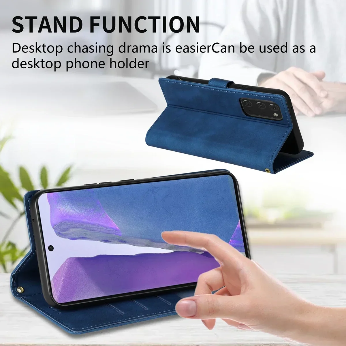 เคสฝาพับแม่เหล็กแบบกระเป๋าสตางค์พร้อมช่องใส่บัตรเคสหนังสำหรับ Samsung Galaxy Note 20 ultra 10 Lite 10 PLUS 9