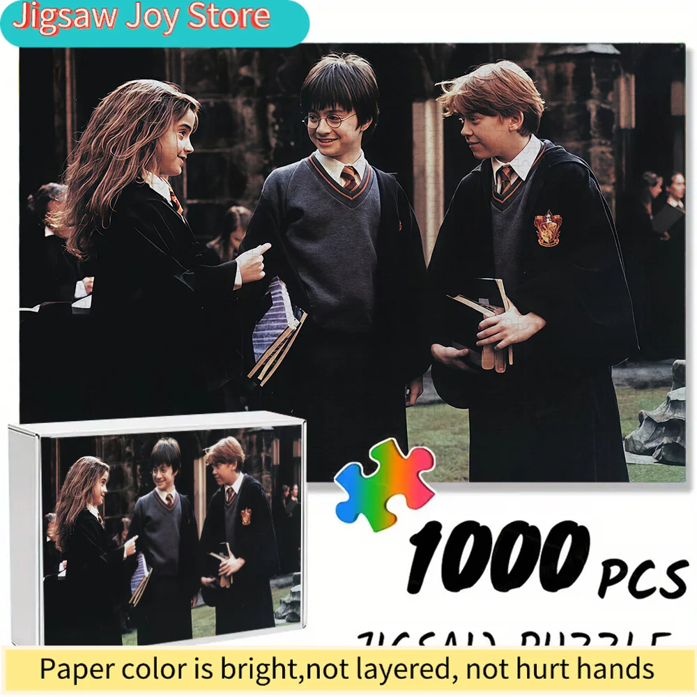 

of Warner Bros. Seamless Puzzles Z9.25-59, Featuring a Campus Scene of The Harry Potter Trio, Measuring Durable And Thick Puzz