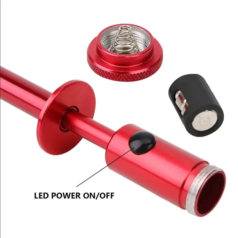 

ABZY-Flexible Pick Up Tool Magnetic Long Spring Grip Magnet + 4 Claw + LED Light Home Toilet Gadget Sewer Pickup Tools