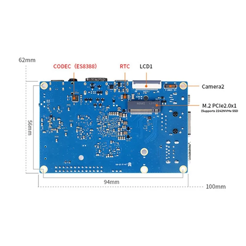 ABMF-Orange Pi 5 4GB RK3588S PCIE 모듈 + 알루미늄 합금 케이스 Wifi + BT SSD 기가비트 이더넷 보드, 안드로이드 데비안 OS 실행 가능