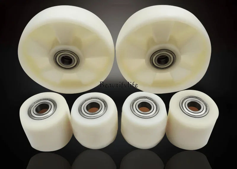 

Manual forklift wheel set assembly Hydraulic polyurethane PU nylon wheel