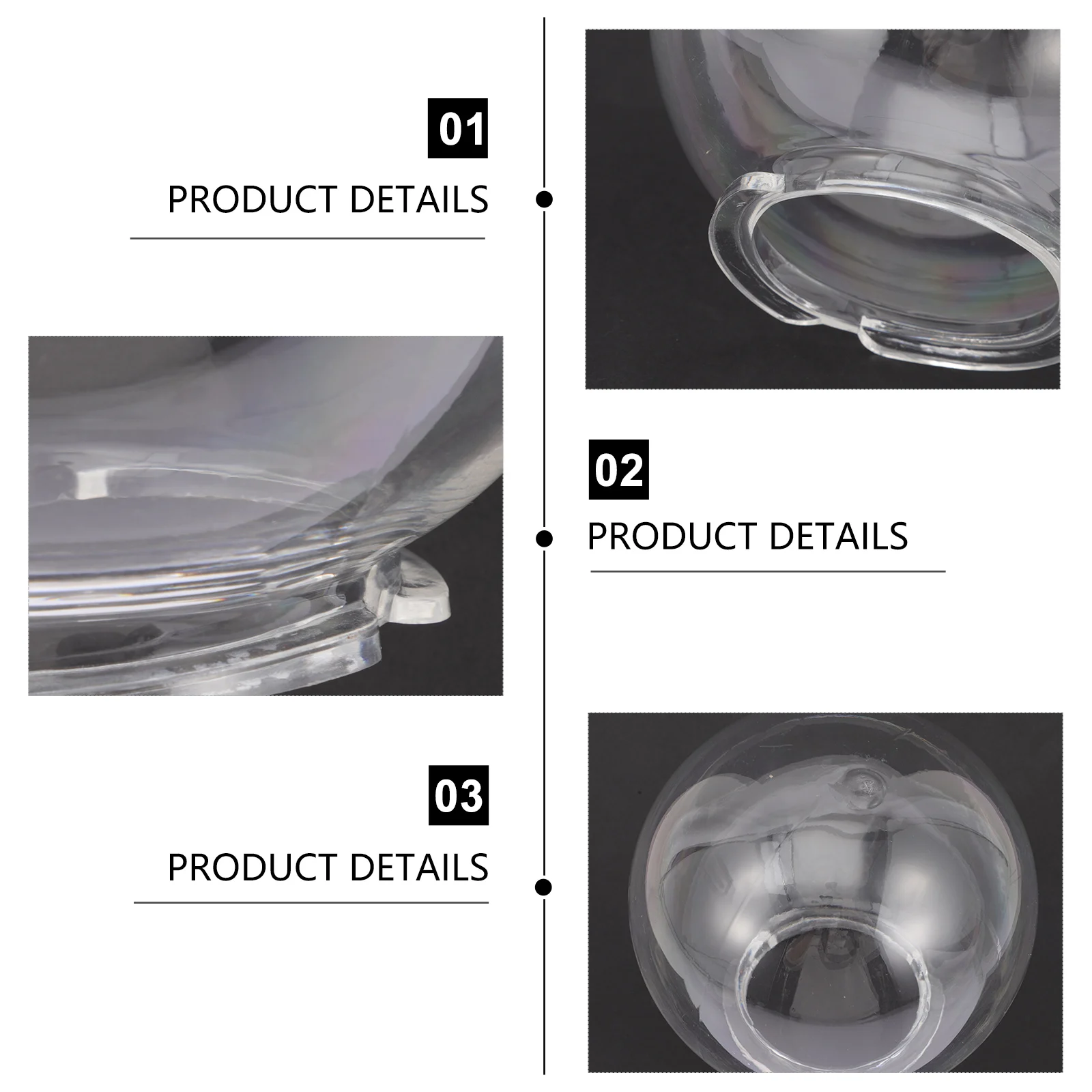 

Round Globe Lamp Shade Outdoor Plastic Protective Cover Waterproof Light Accessory for Garden Road Street Lamp Protection