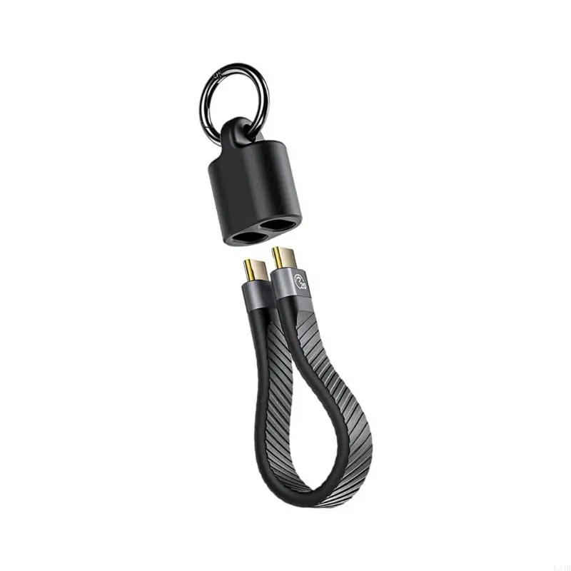 2025 New USB C Data Cable 10/20/40Gbps 60/100/240W Fast Charging Cable Keychain Design