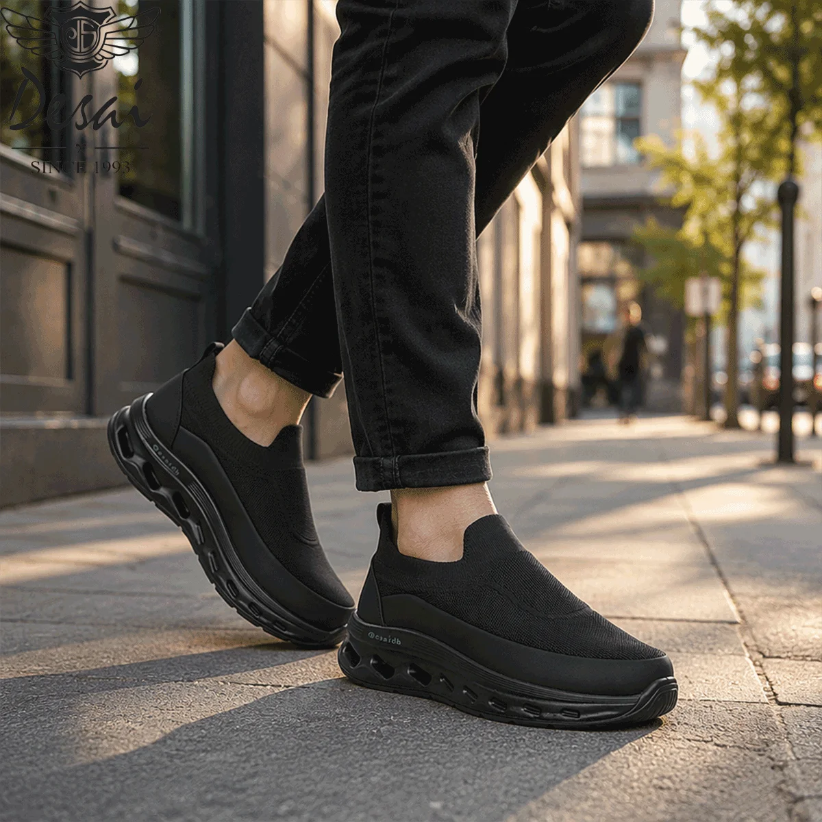 Zapatillas deportivas y calzado casual para hombre de la marca Desai, con tejido de malla y suela de PU, de corte bajo, ligeras, antideslizantes, con suela suave y cómodas para correr, ideales para el otoño.