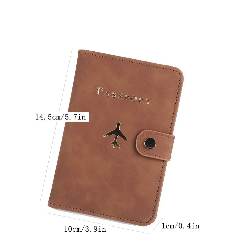 PU Leather Airplane Check-in Certificate Storage Bag Passport Holder Passport Protective Cover PU Card Case Travel Accessories