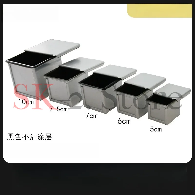 for  Square Toast Mould with Lid 5 6 7cm Rubik's Cube Baking Mold Water Cube Bread Maker Bakeware Kitchen Tools