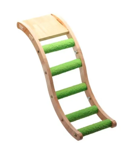 Tiger skin parrot climbing rope wooden ladder grinding claw peony bird interactive climbing ladder swing cage accessories