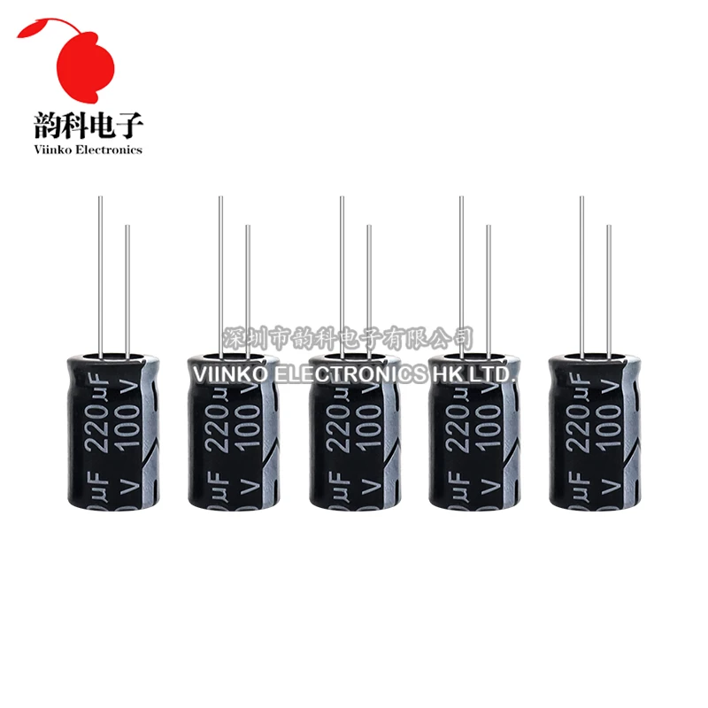 Condensador electrolítico de aluminio de 100V 1UF 2,2UF 3,3UF 4,7UF 10UF 22UF 33UF 47UF 100UF 220UF 470UF 1000UF