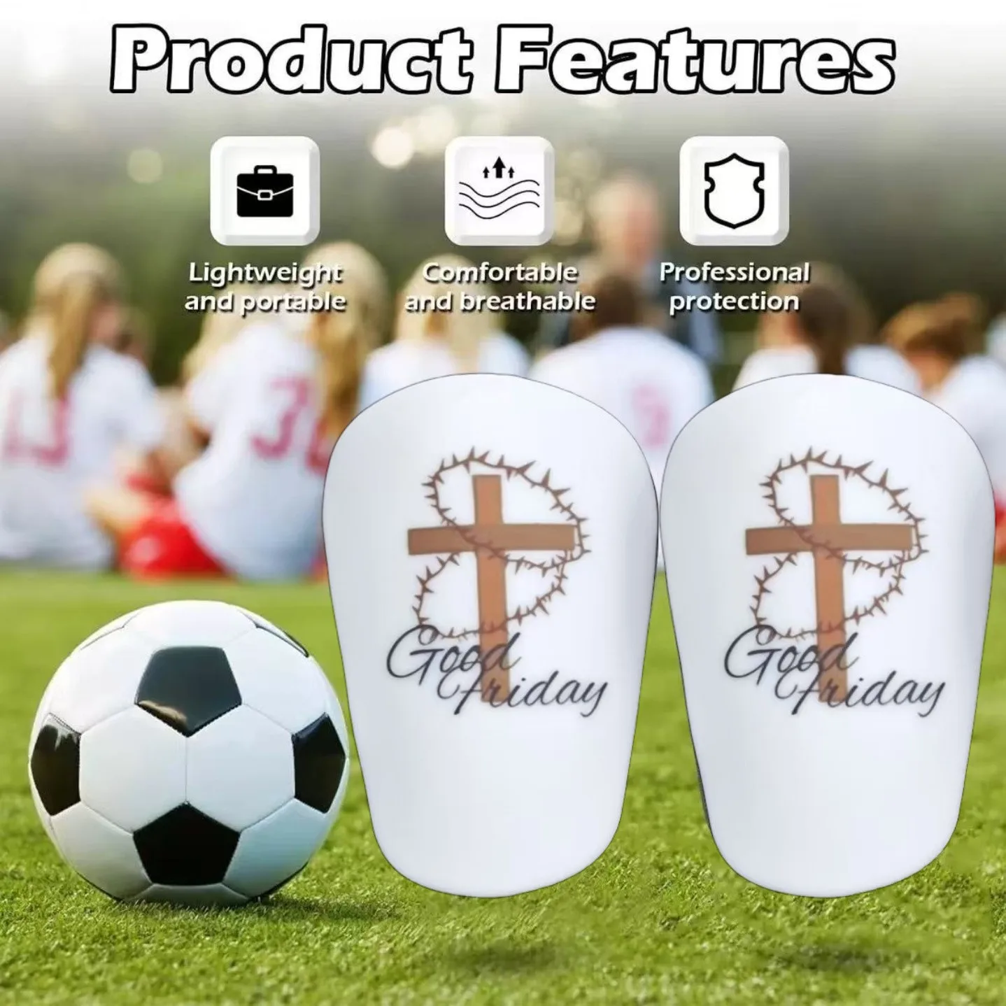 One Pair of Ultra-Lightweight Football Shin Guards - Durable and Comfortable, Suitable for All Sports, Designed for Soccer,