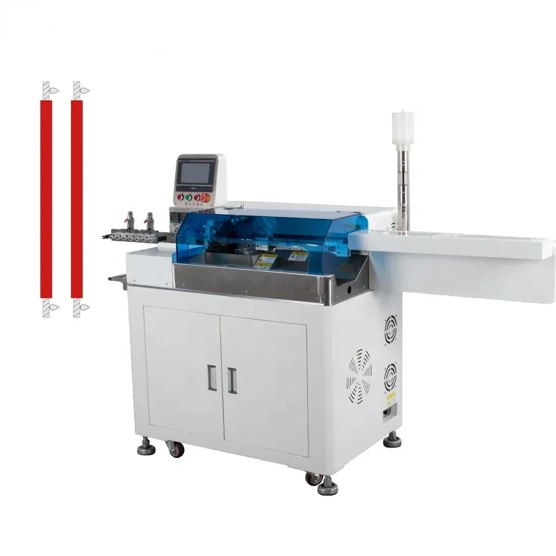 EW-8015 Fully Automatic Cutting Line Stripping Twisting Double-Head Dip Tin Soldering Machine