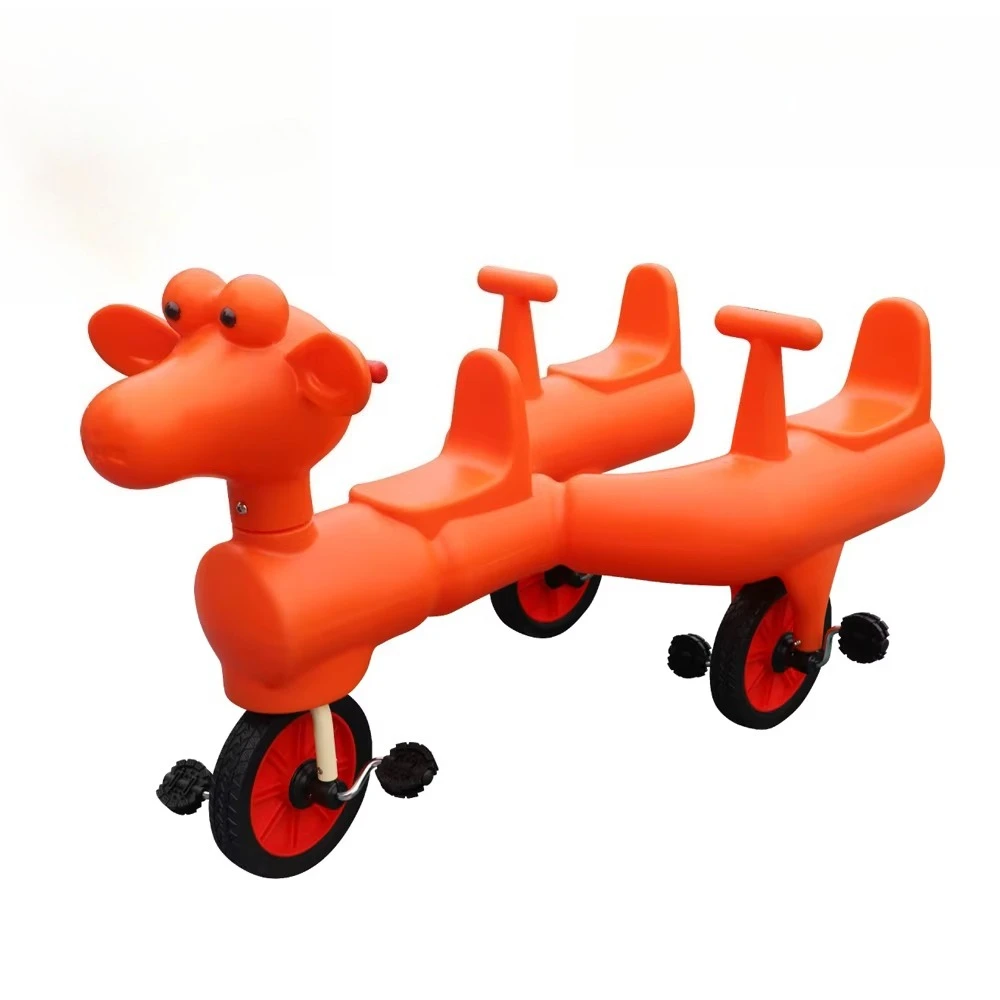 Children's cartoon three-wheel pedal kart playground equipment outdoor use