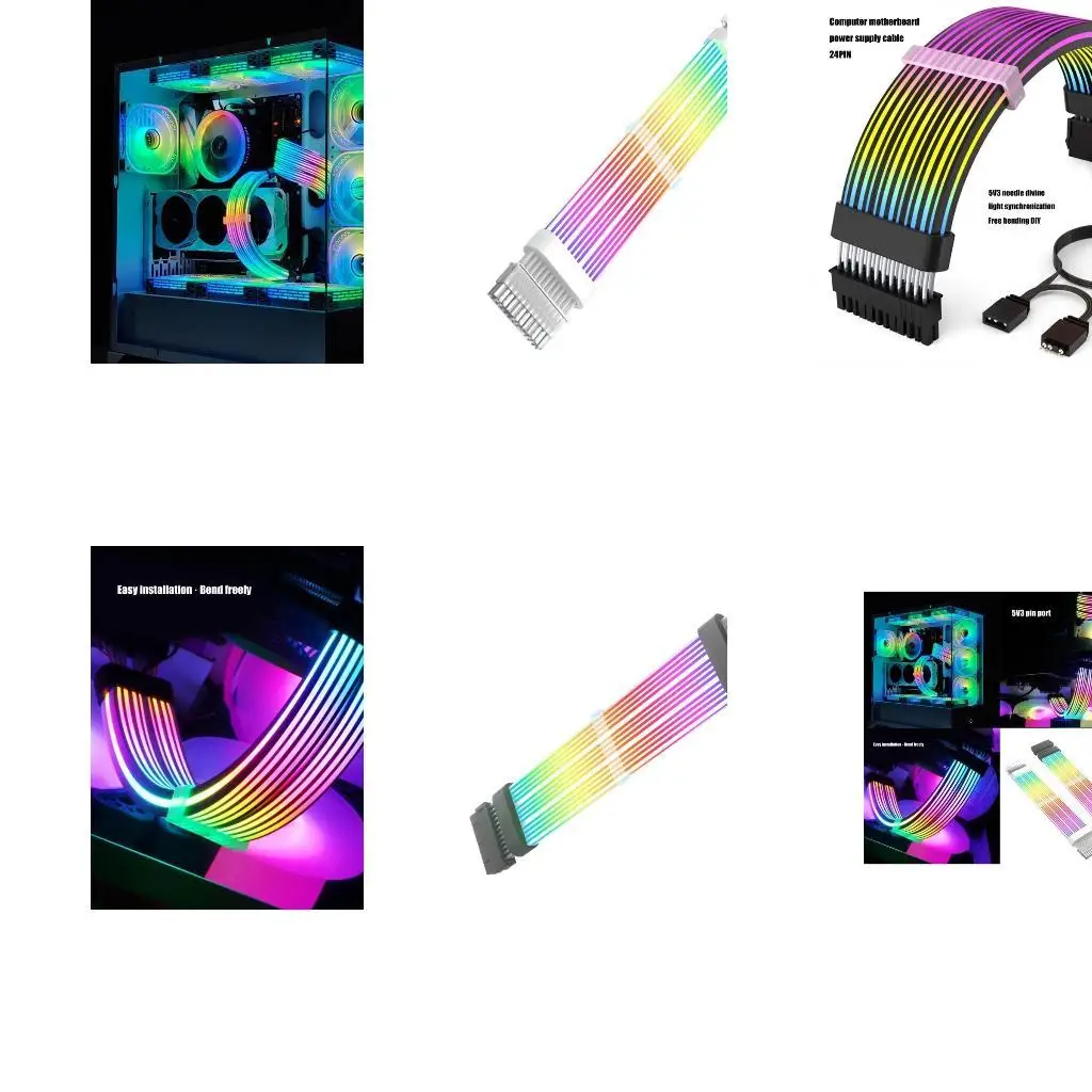 

652f износостойкий 24pin Argb Power Cable для улучшения визуального опыта ПК
