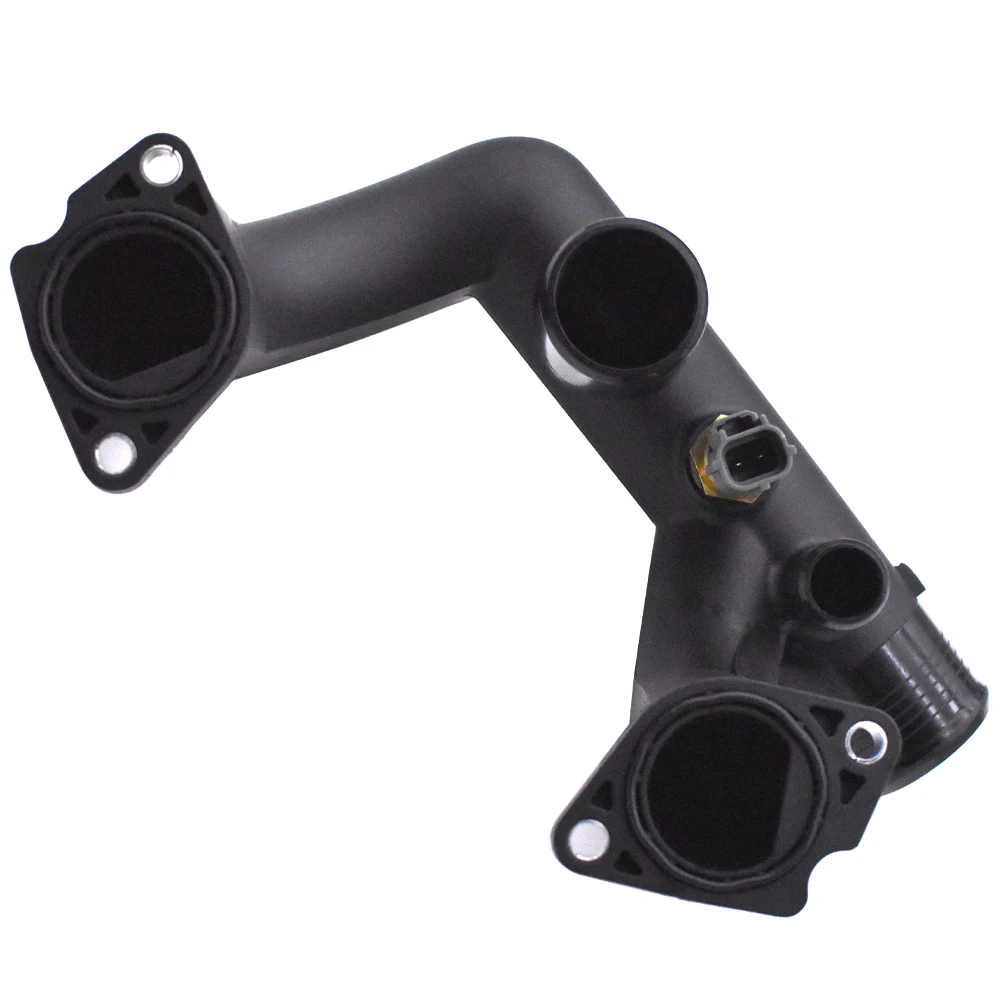 

For Jaguar Vanden Plas XJ8 XK8 Thermostat Cover Outlet Pipe w/Sensor LNA1600AA 96JV8A504BD 96JV-8A504-BD AJ85885