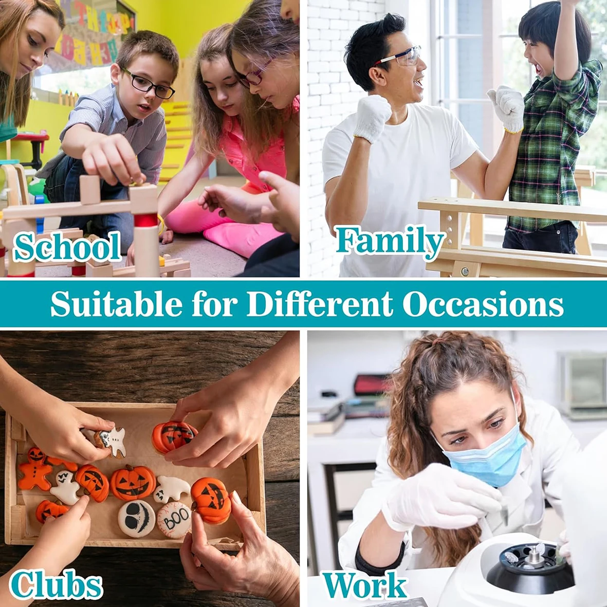 بلاستي قابل للتشكيل - ديكور أسنان مؤقت للحفلات، خرزة بلاستيكية حرارية متعددة الأشكال مصنوعات خرز ساخنة قابلة لإعادة الاستخدام، DIY r