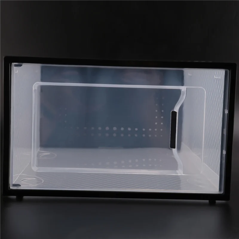 ABUP-5 PCS Storage Box Drawer-Type Plastic Shoe Rack Transparent Shoe Cabinet Online Celebrity Shoe Black