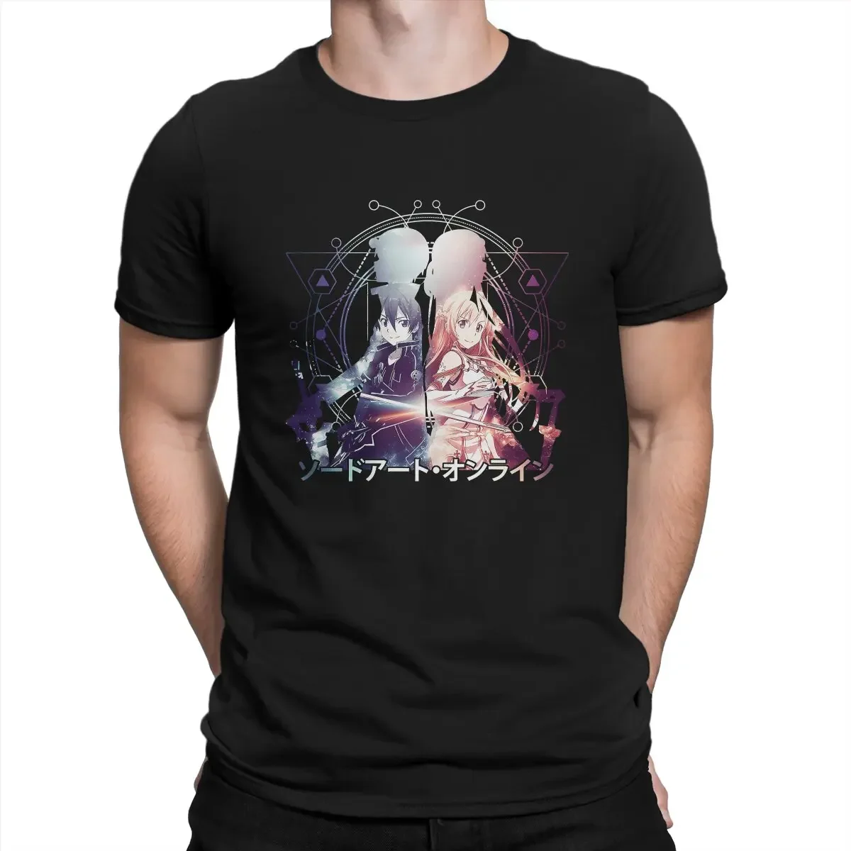 Sword Art Online Game Men's TShirt For Fans Individuality T Shirt Graphic Streetwear Hipster