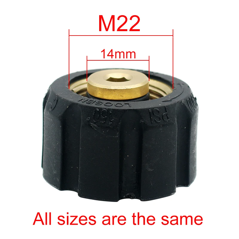 1pc 1/4 3/8 To M22 14 Quick Connector High Pressure Car Washer Quick Coupling Water Gun Tube Adapter Joints