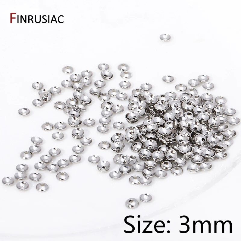3/4mm 14K vergoldetes Messing Runde Perlenkappen passend, Perlenendkappen für Schmuckherstellung Handarbeiten Spacer Bead Caps DIY Zubehör – Detail 17